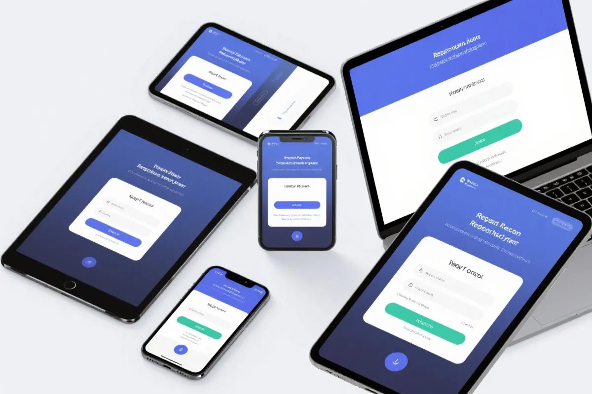 注册入口在多设备上的自适应展示,手机与电脑一致体验